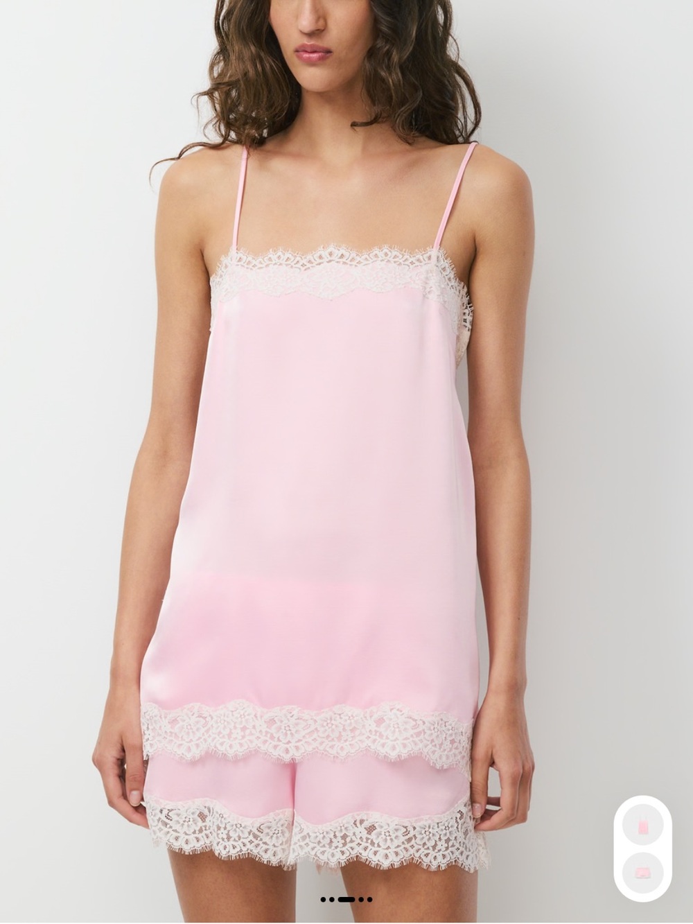 Aritzia serif satin camisole